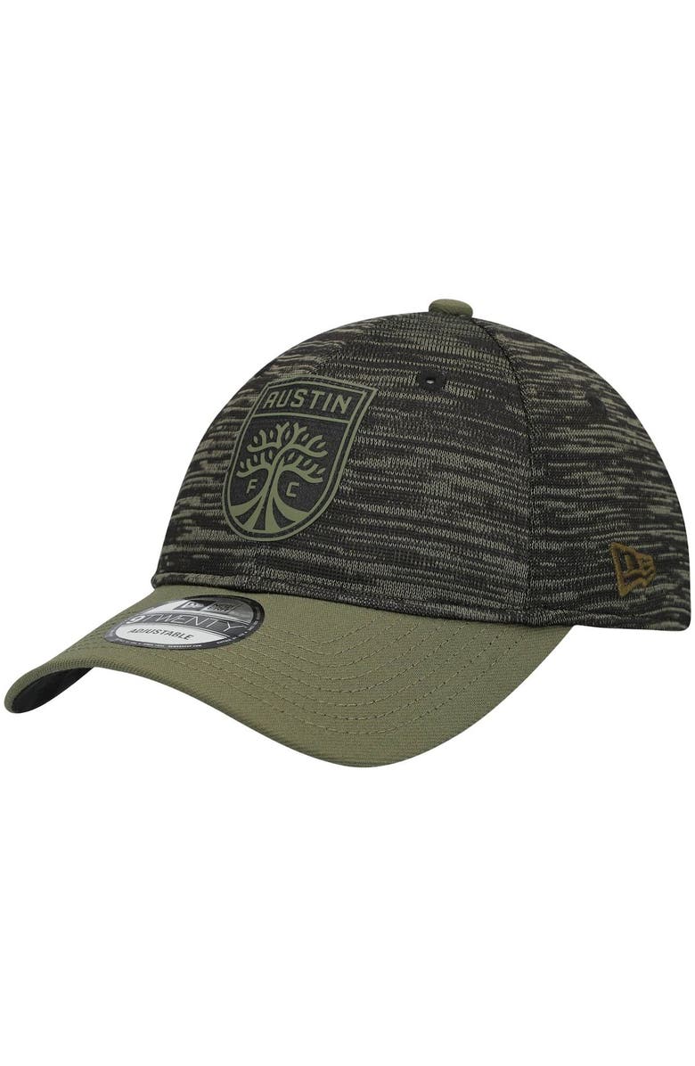 New Era Men's New Era Olive Austin FC Salute To Service 9TWENTY Adjustable Hat, Main, color, 