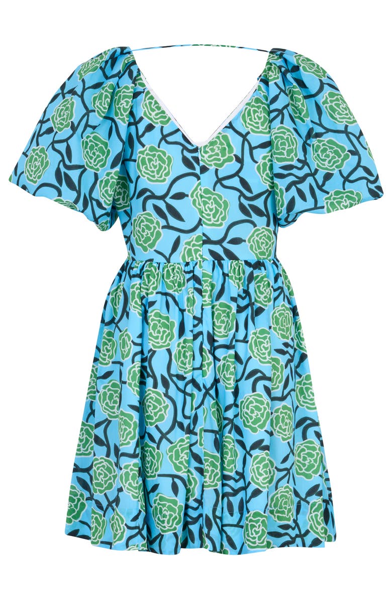 De Loreta Tati Puff Sleeve Cotton A-Line Minidress, Alternate, color, Amelia Print