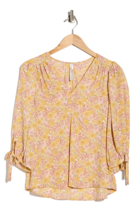 Tie Cuff Floral Top