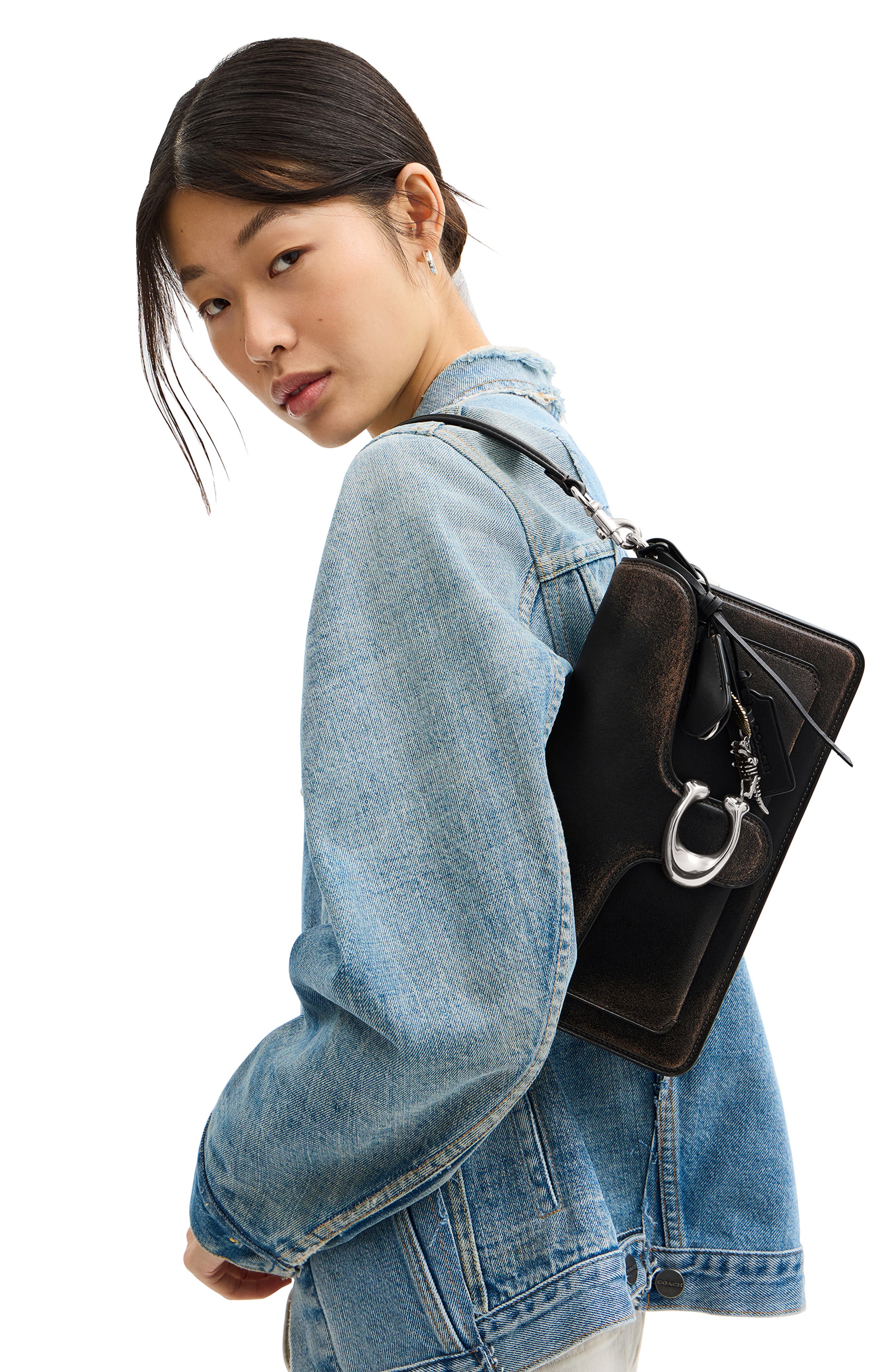 COACH Tabby 26 Loved Leather Shoulder Bag, Alternate, color, 