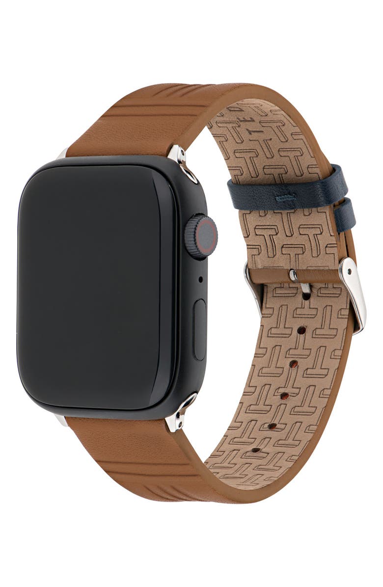 Ted Baker London Leather Apple Watch<sup>®</sup> Watchband, Alternate, color,