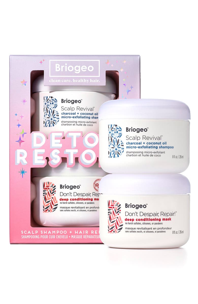 Briogeo Full Size Detox & Restore Hair Care Set, Main, color, 