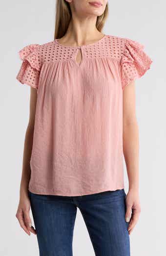 Demi Eyelet Sleeve Top