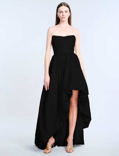 Bcbg High Slit Ball Gown In Black