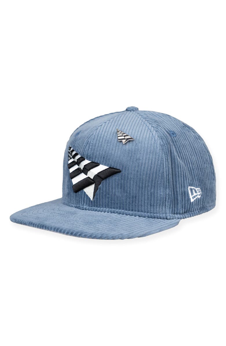 PAPER PLANES The Original Crown 9FIFTY Corduroy Snapback Cap, Main, color, Steel Blue