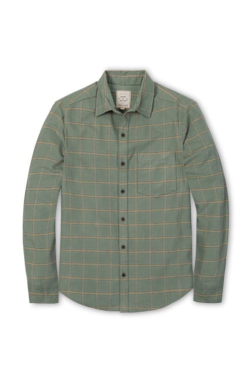 Hope & Henry Brushed Flannel Button Down Shirt In Green