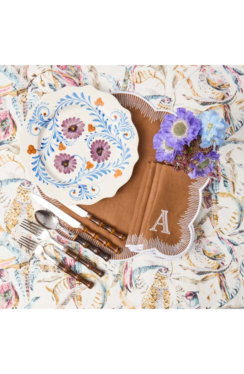 Mrs. Alice Damson Flowers Dinner Plates, Alternate, color, Purple