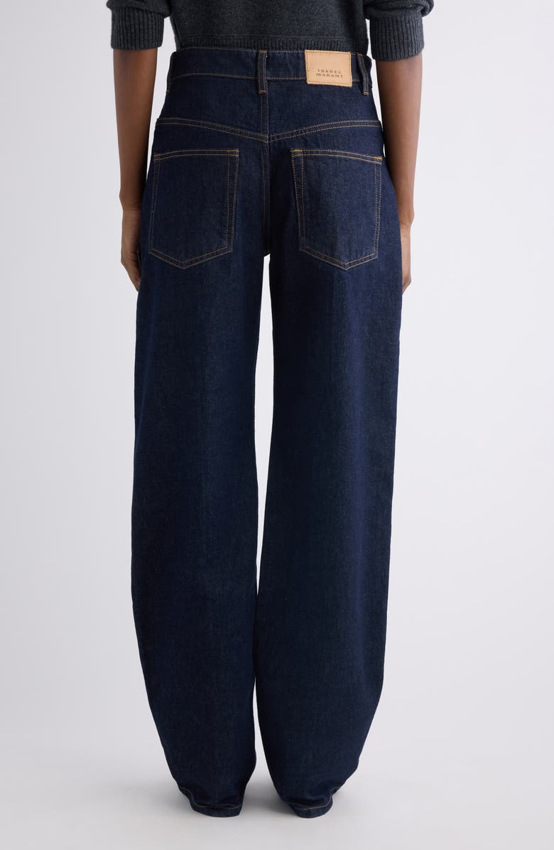 Isabel Marant Drolane High Waist Straight Leg Jeans, Alternate, color, Light Blue