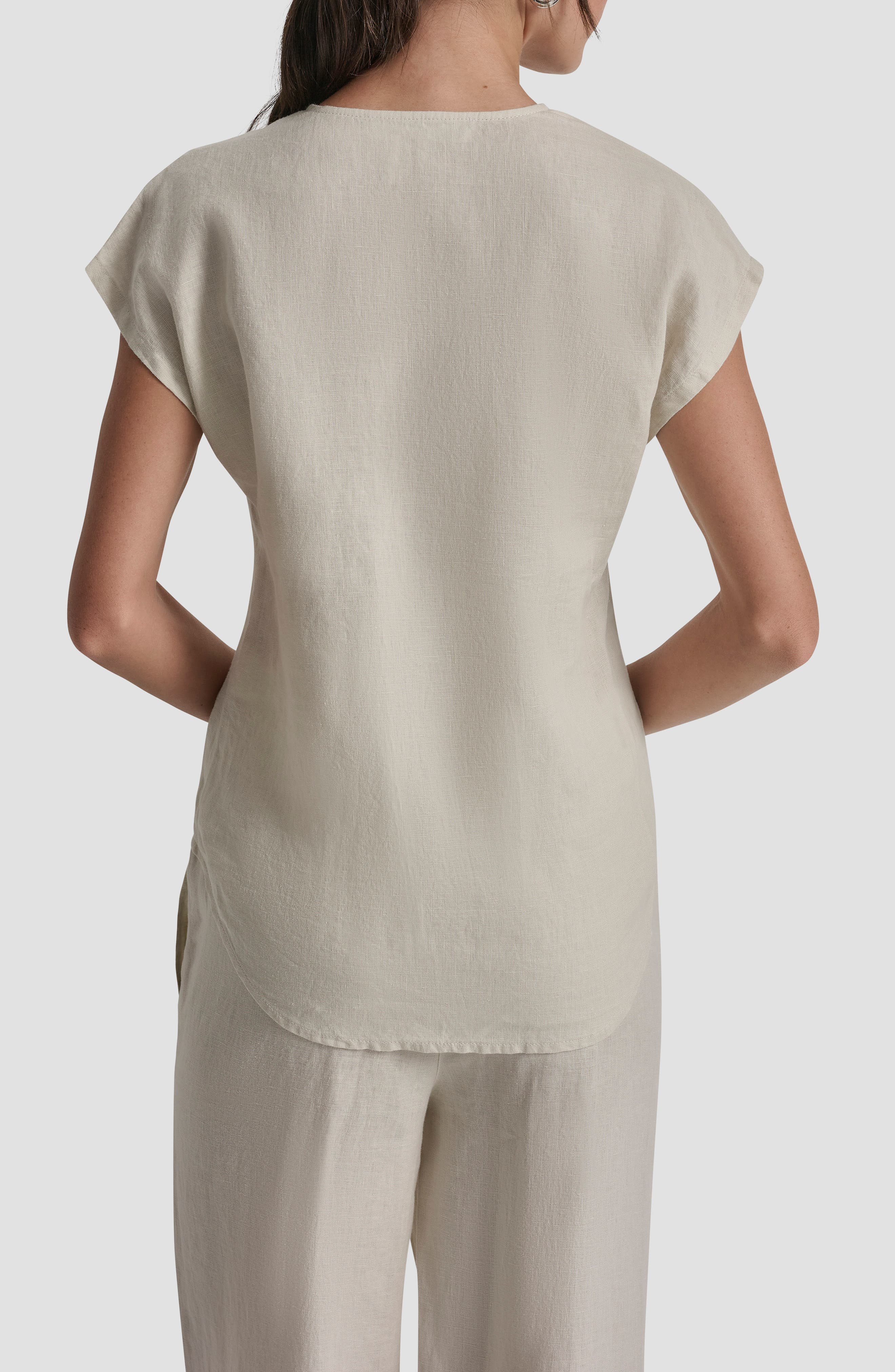 V-Neck Linen Top - image 2