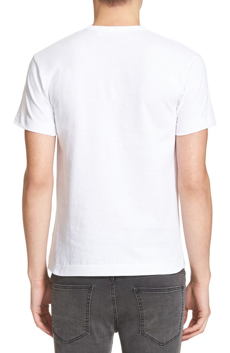 Comme des Garçons PLAY Long Heart Face Graphic Tee, Alternate, color,