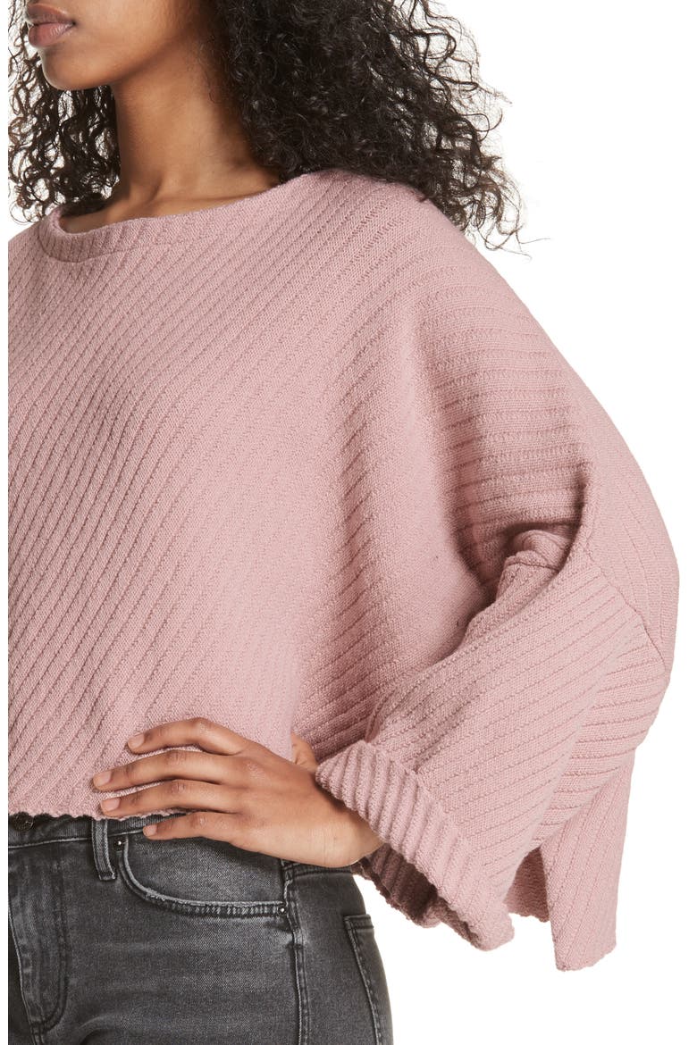 I Can't Wait Crop Sweater, Alternate, color, ROSE