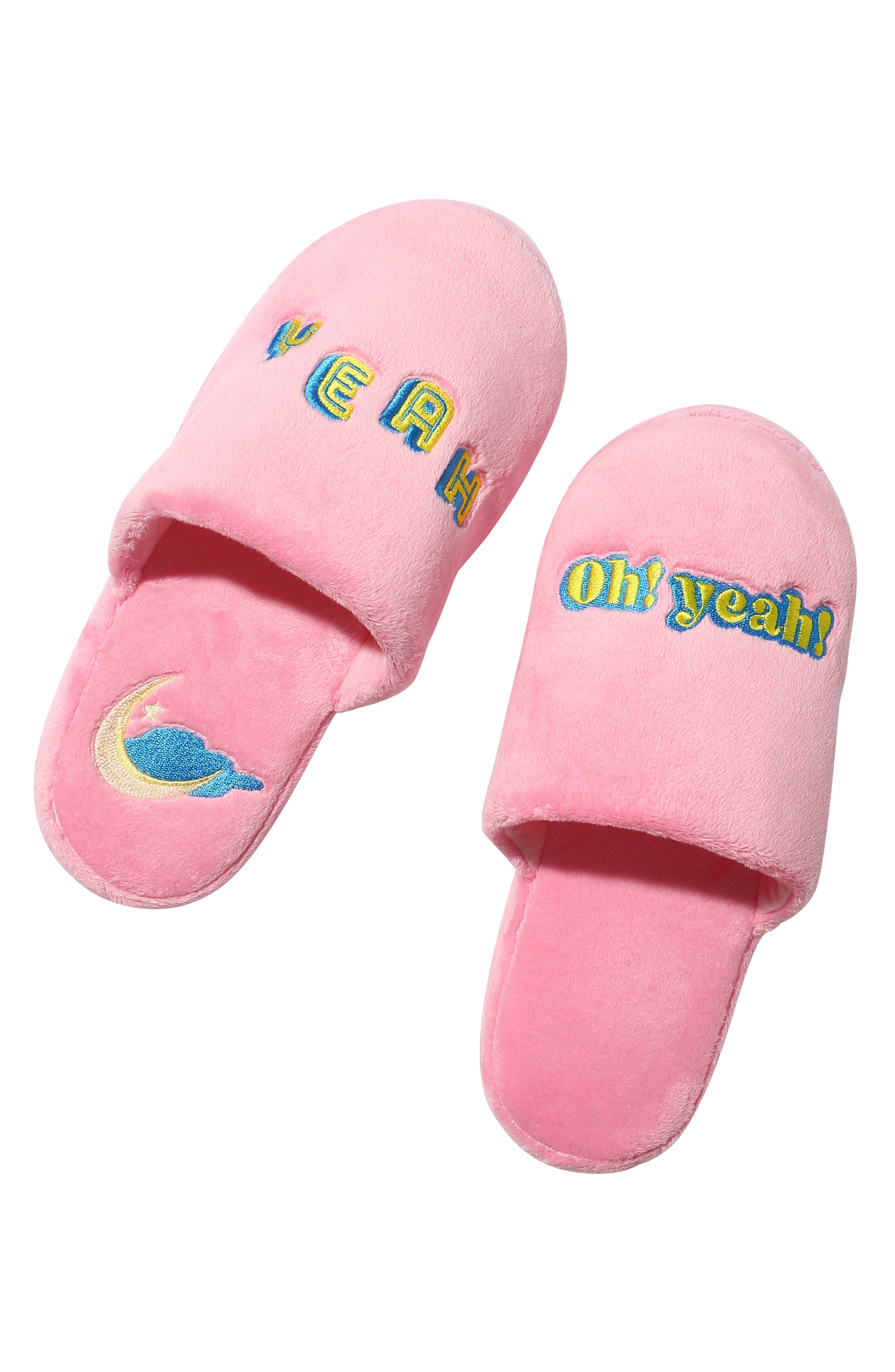 BTS THEMED MERCH Boy with Luv Slipper, Main, color, Pink