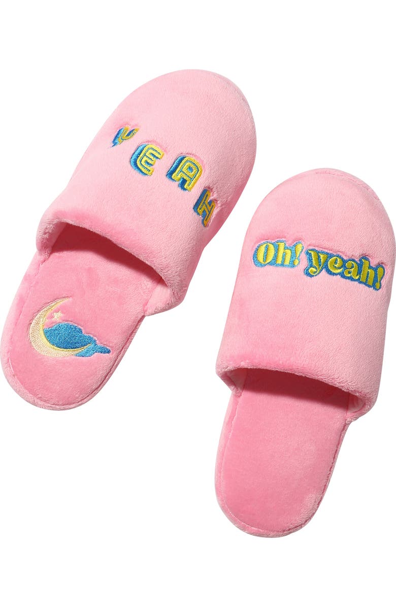 BTS THEMED MERCH Boy with Luv Slipper, Main, color, Pink
