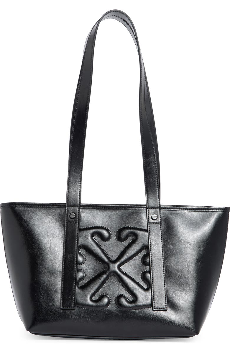 Off-White Classic Day Off Small Leather Tote, Main, color, Black