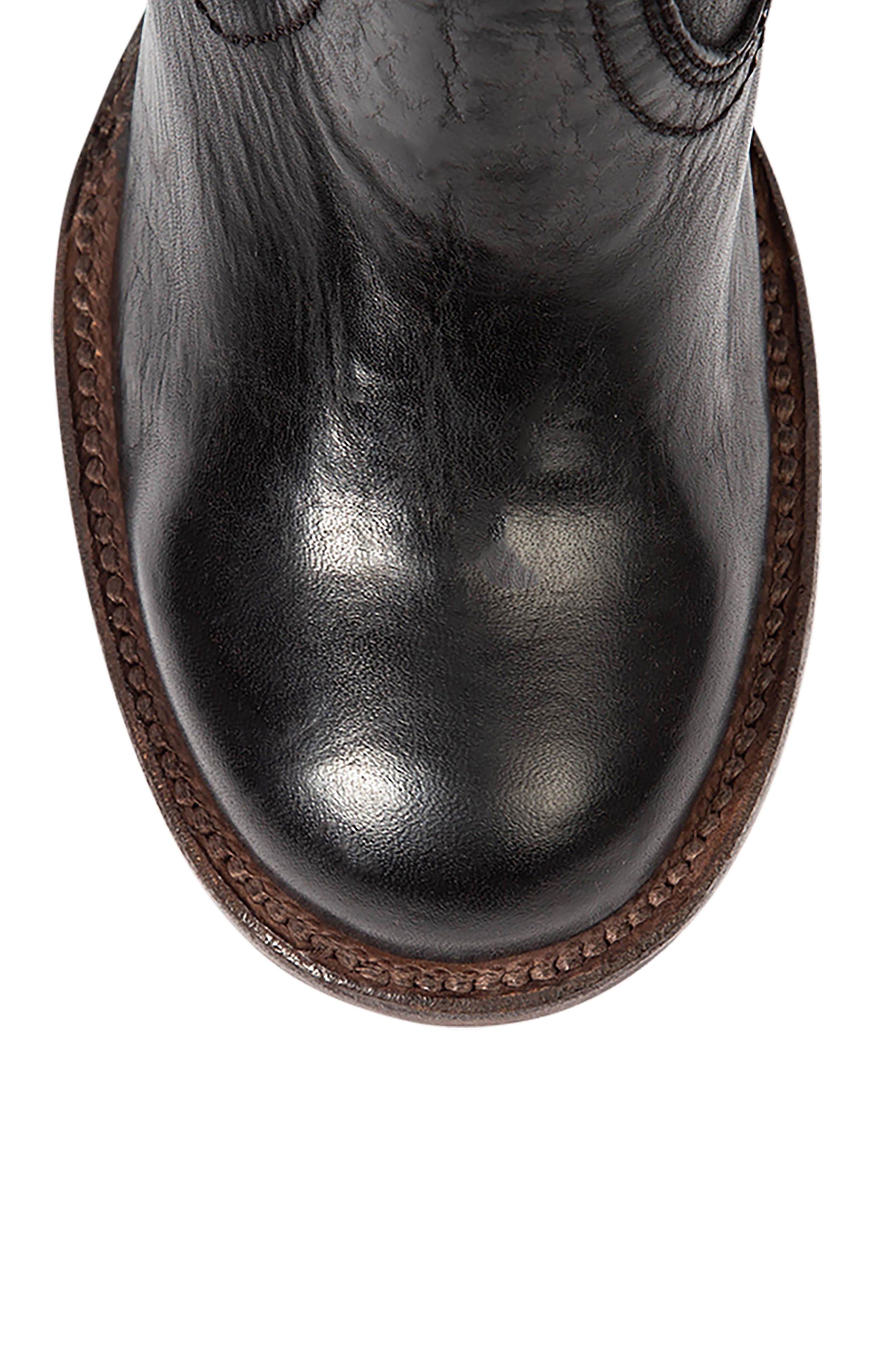 Bowin Leather Bootie, Alternate, color, BLACK
