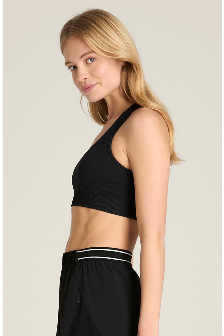 Everyday Rib Sports Bra, Alternate, color, BLACK