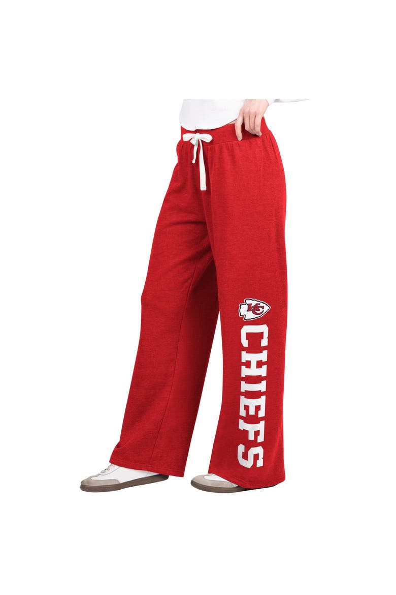 Women's  Starter  Red Kansas City Chiefs Field Wide Leg Sweatpants, Main, color, Red