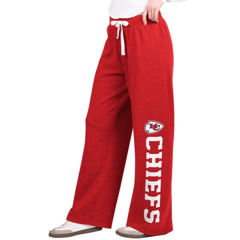 Women's  Starter  Red Kansas City Chiefs Field Wide Leg Sweatpants