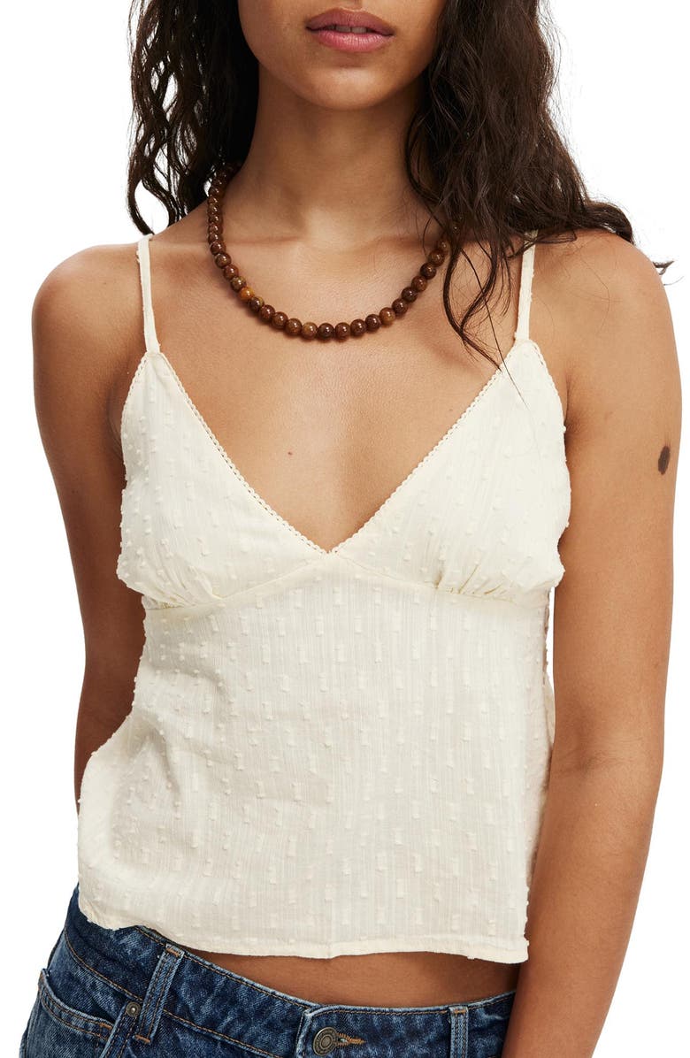 Cotton On Women's The Daydream Cami, Alternate, color, Vanilla Glow Texture