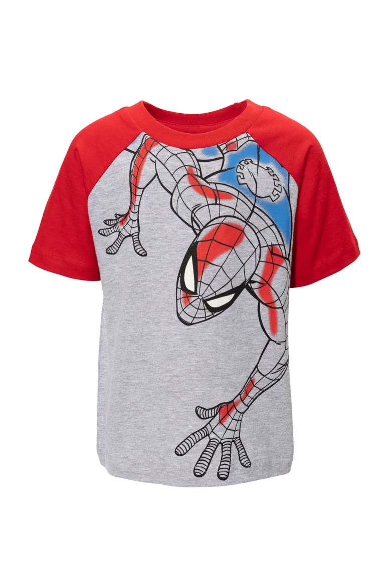 Avengers 2-Piece T-Shirt Set, Alternate, color, Spider Man Grey Red