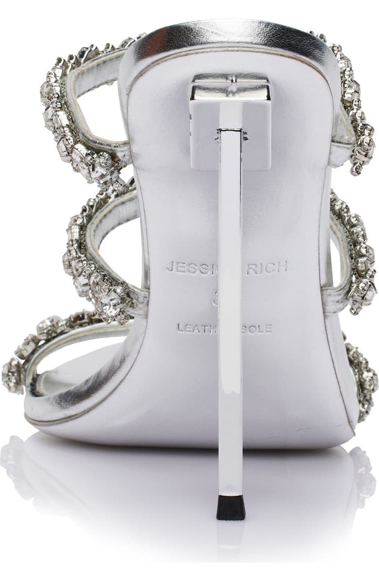 JESSICA RICH Diamond Slide Sandal, Alternate, color, Silver