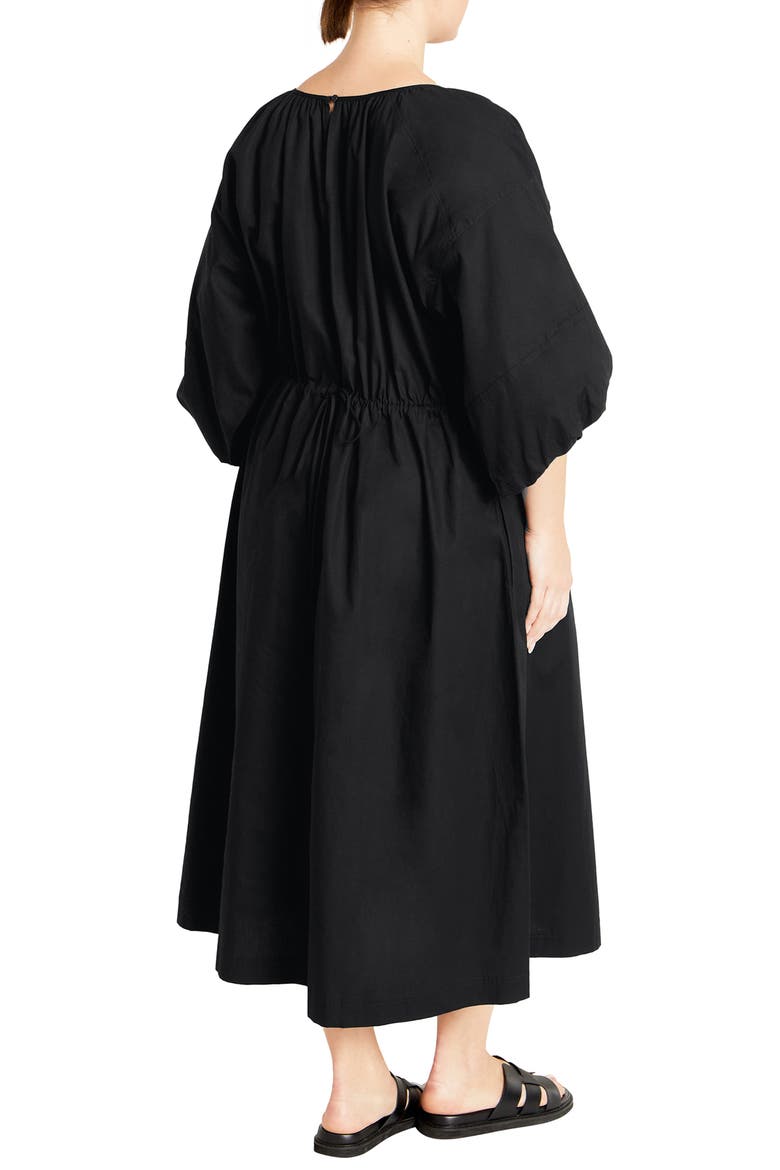 Lexi Midi Dress, Alternate, color, BLACK