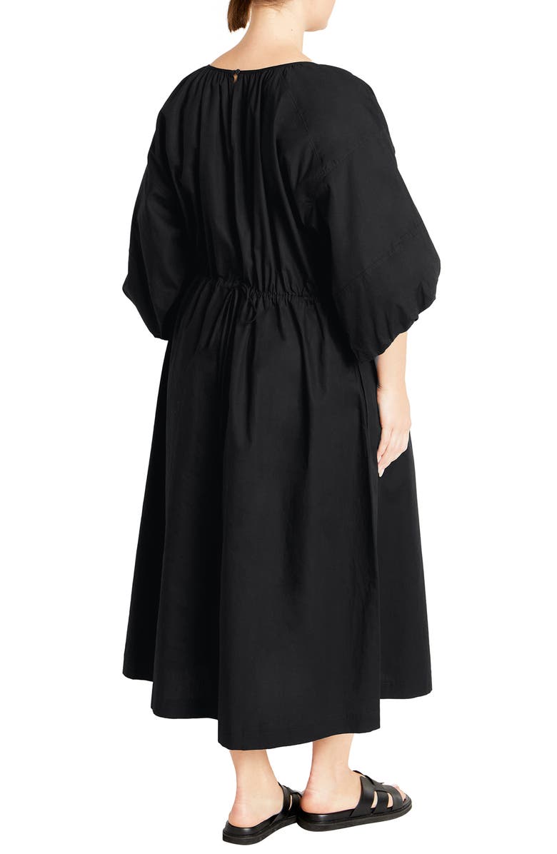 City Chic Lexi Midi Dress, Alternate, color, Black