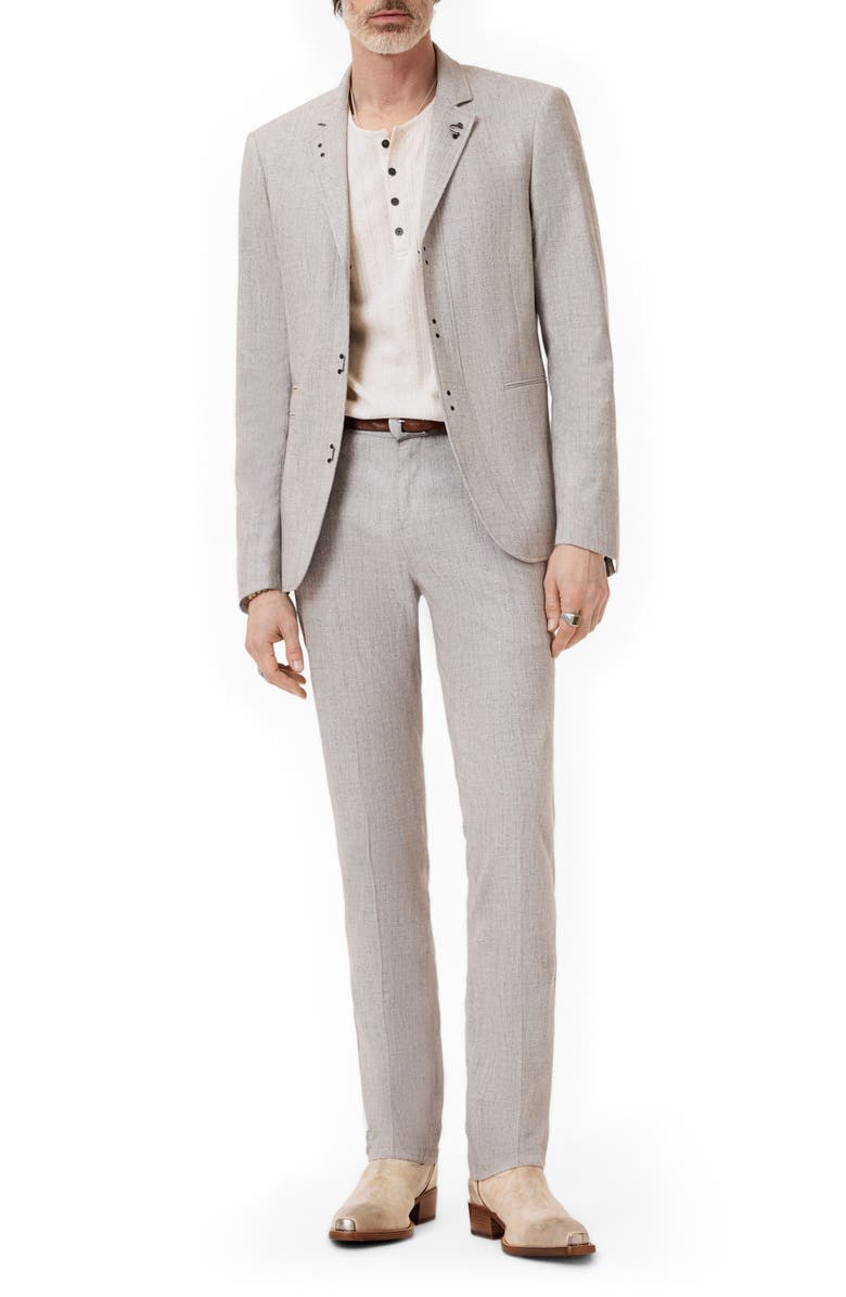 John Varvatos Wallace Slim Fit Stretch Cotton Sport Coat, Alternate, color, Mushroom