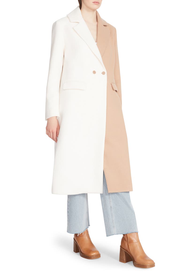 Caroline Colorblock Coat, Alternate, color, CAMEL
