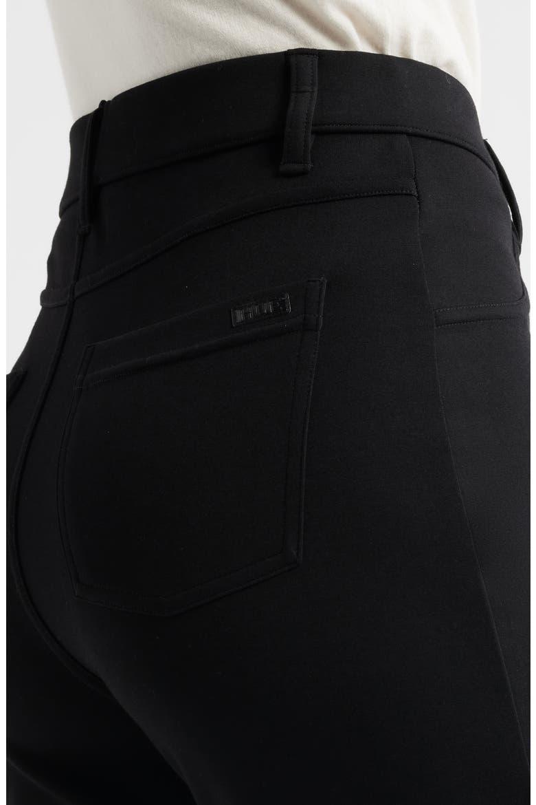 Double Soft Jersey Pull-On Kick Flare Pants, Alternate, color, BLACK