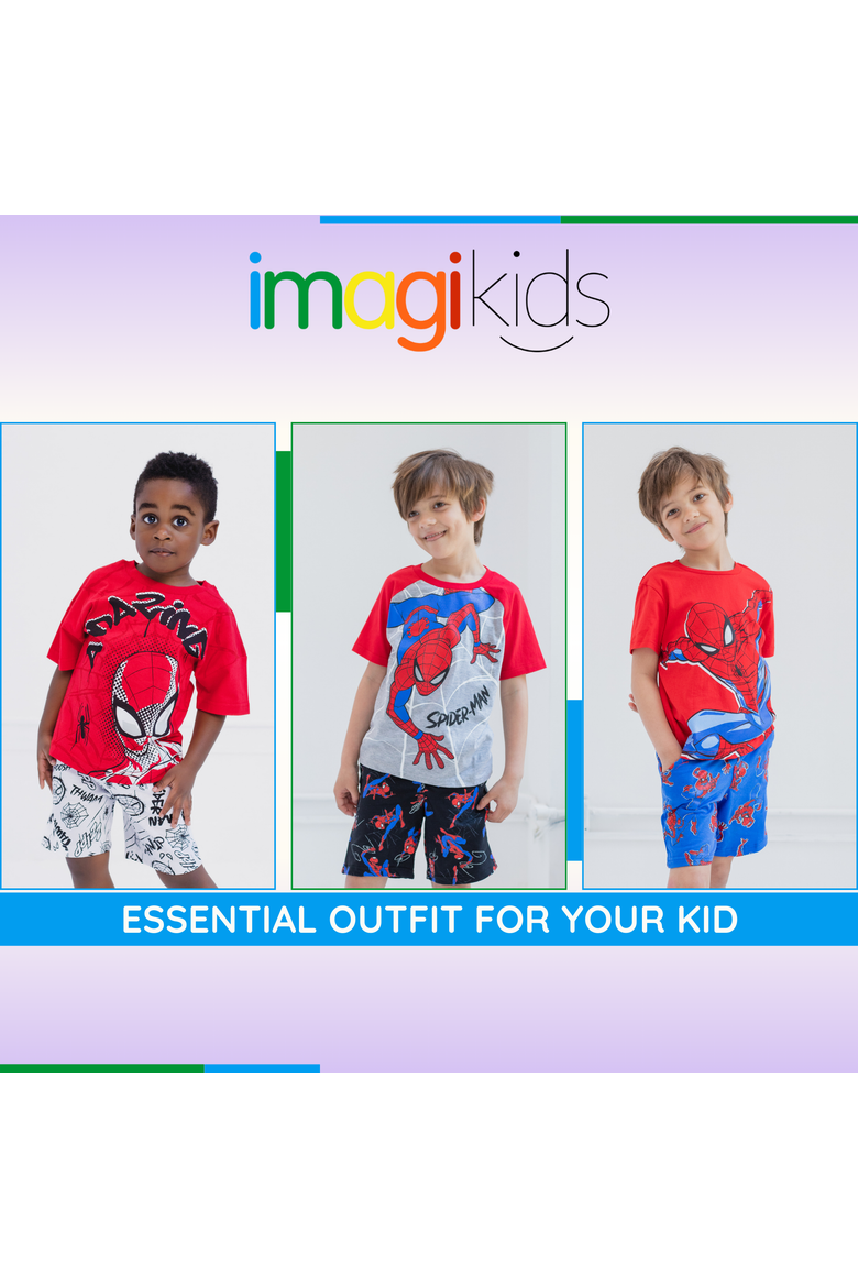 Spider-Man 2-Piece T-Shirt and Shorts Set, Alternate, color, Spider Man Red White