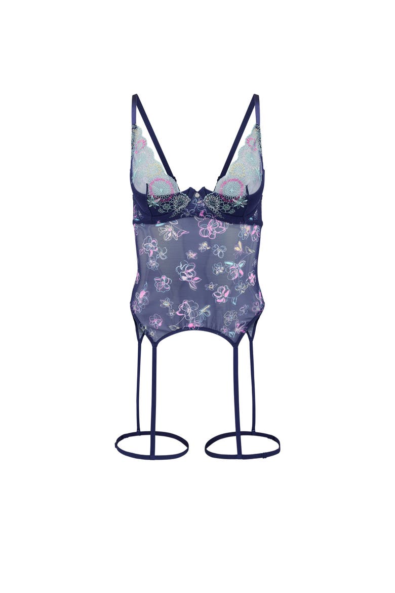Serenity Bustier, Alternate, color, Floral blue