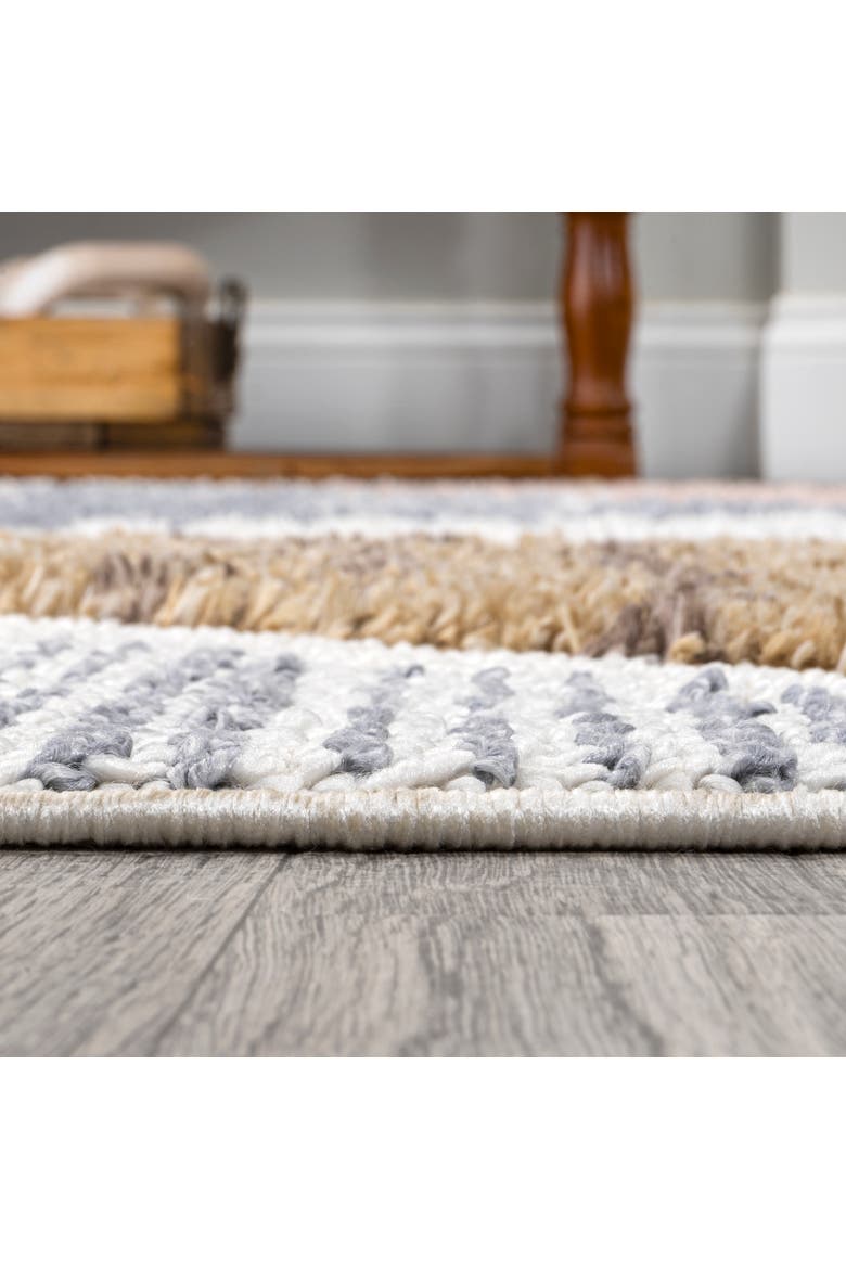 Aileen Geometric Scandi Colorblock Carved Area Rug, Alternate, color, Multi