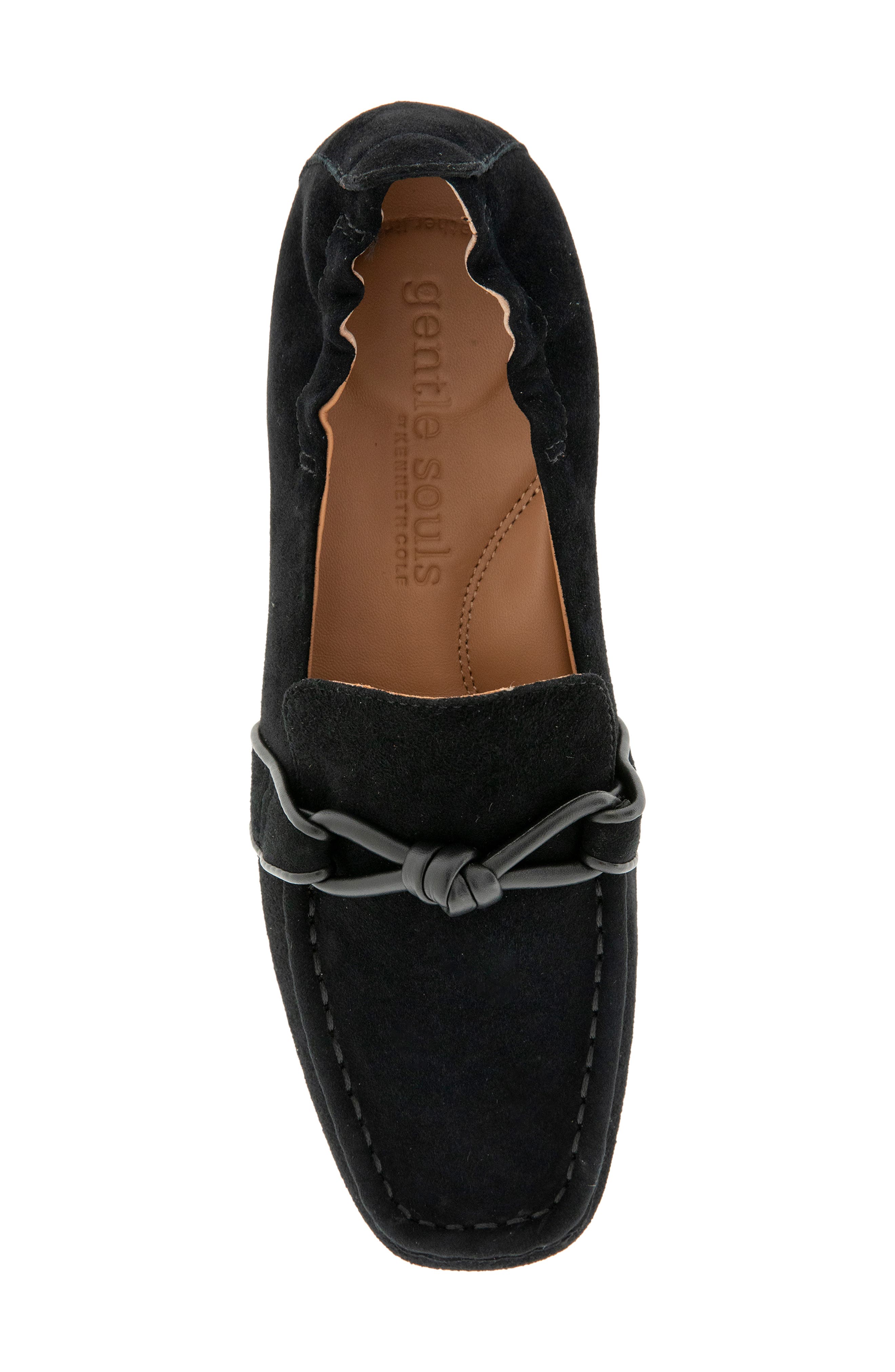 Sophie Knot Loafer, Alternate, color, BLACK SUEDE