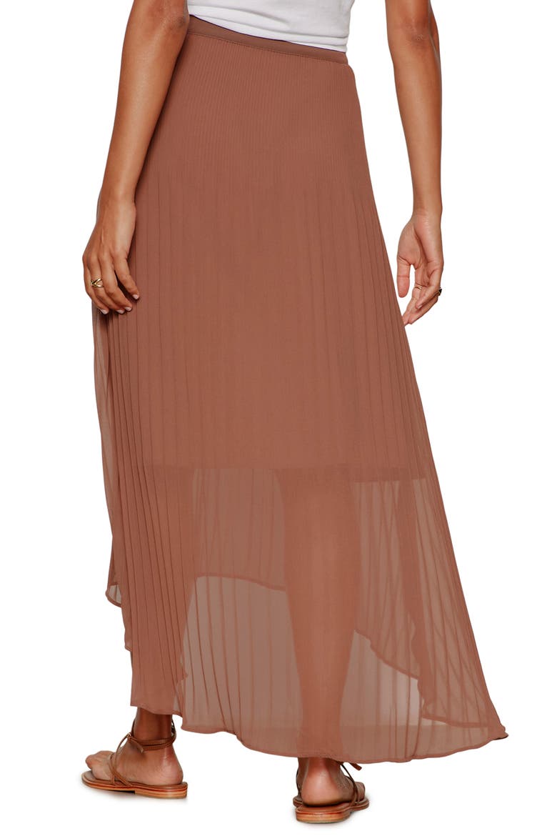 Meant to Be Pleated Midi Skirt, Alternate, color, MUD BATH BROWN