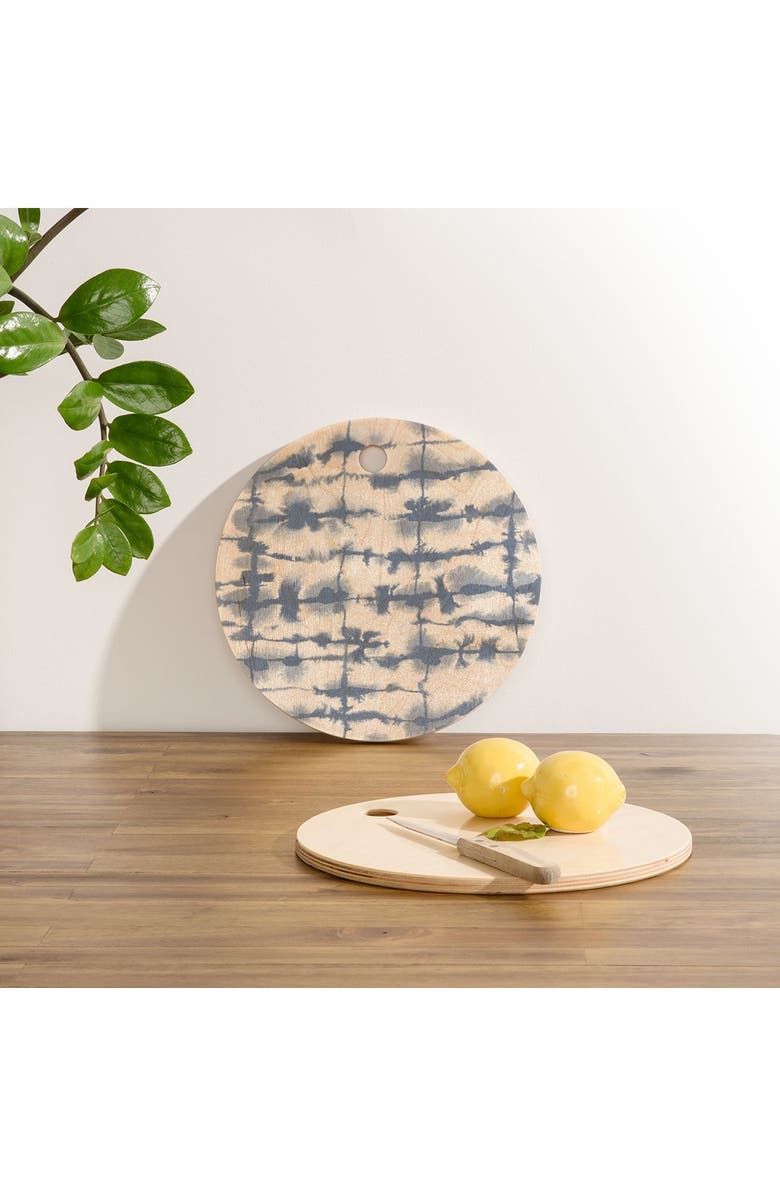 Deny Designs Jacqueline Maldonado Lateral Slate Blue Round Cutting Board, Alternate, color,