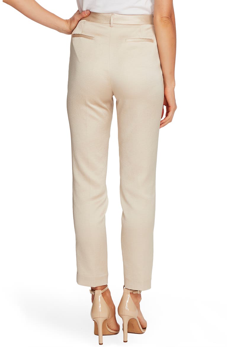 Seersucker Satin Slim Leg Trousers, Alternate, color, LIGHT STONE