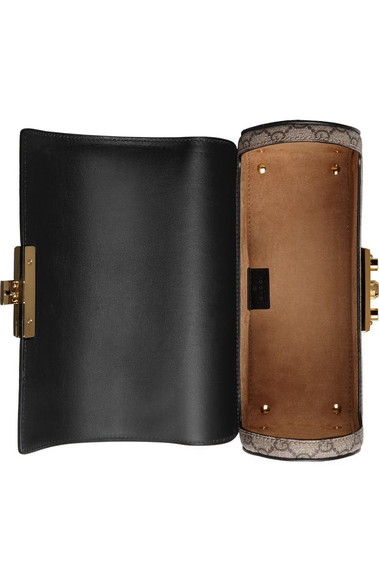 Gucci Padlock GG Supreme Canvas Bamboo Handle Shoulder Bag, Alternate, color,