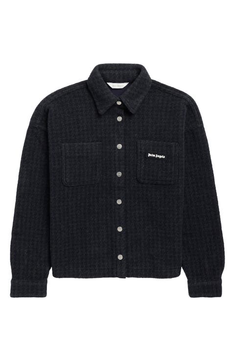 Kids' Curved Logo Bonded Overshirt