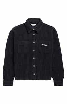Kids' Curved Logo Bonded Overshirt