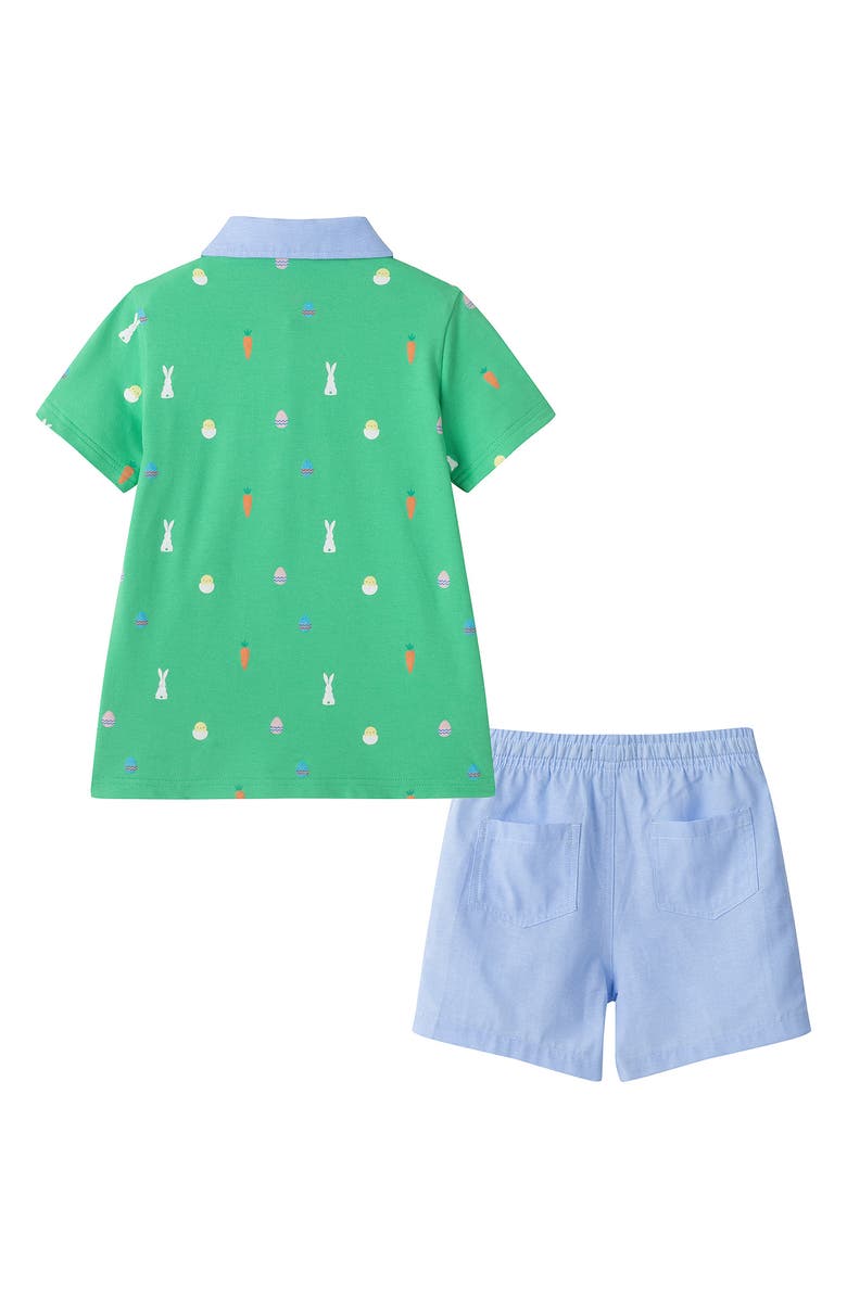 Andy & Evan Kids' Polo Shirt & Shorts Set, Alternate, color, Green Easter
