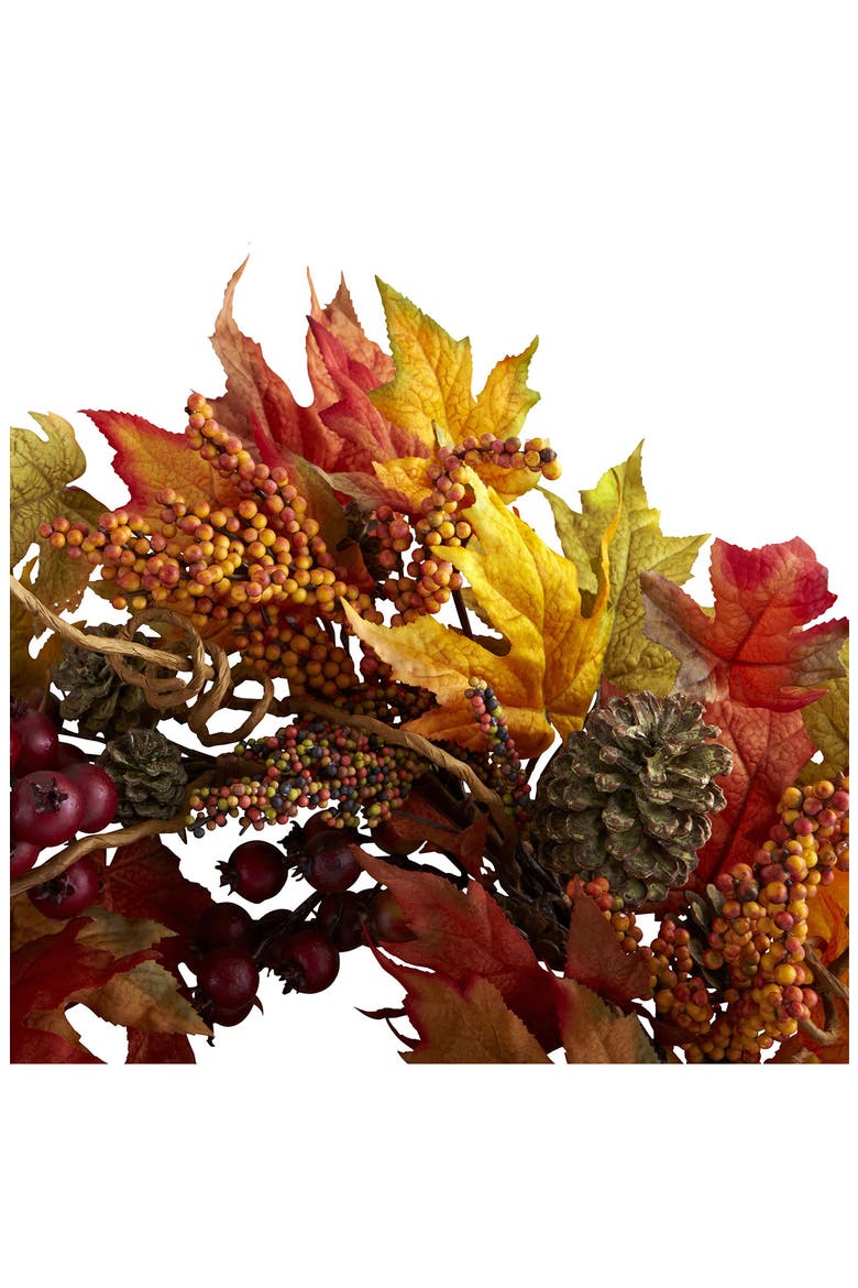 Maple & Berry Wreath, Alternate, color, ORANGE