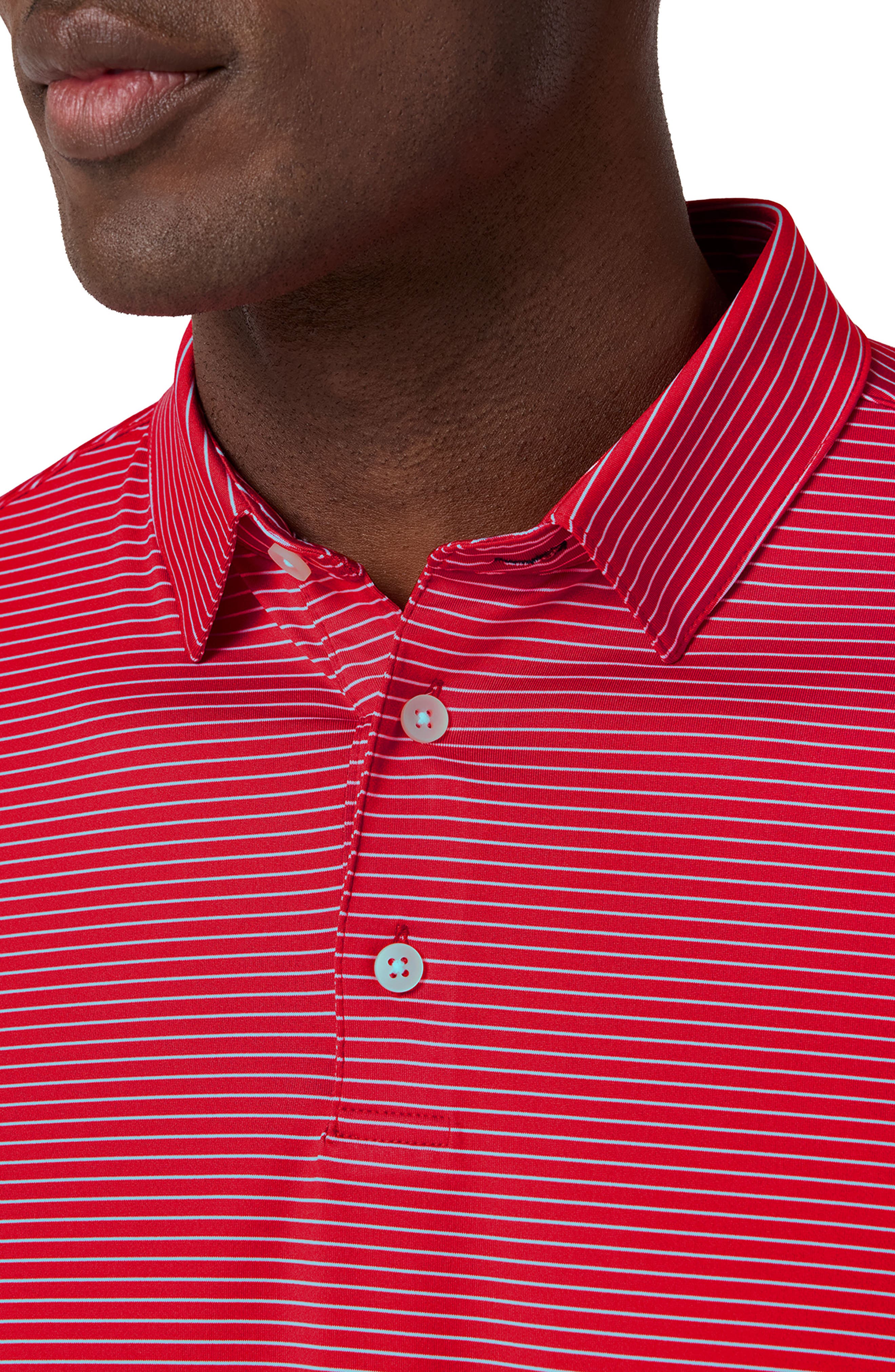 Versa Trim Fit Stripe Performance Golf Polo - image 2