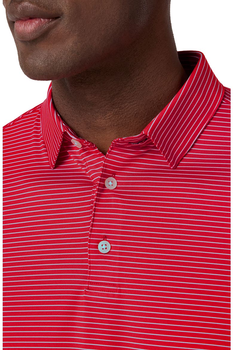 Versa Trim Fit Stripe Performance Golf Polo, Alternate, color, RED ALTERNATING STRIPE