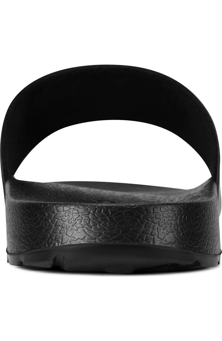 KARL LAGERFELD PARIS Karl Head Slide Sandal, Alternate, color, Black