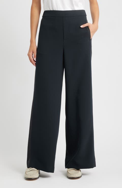 Melanie Crepe Wide Leg Pants
