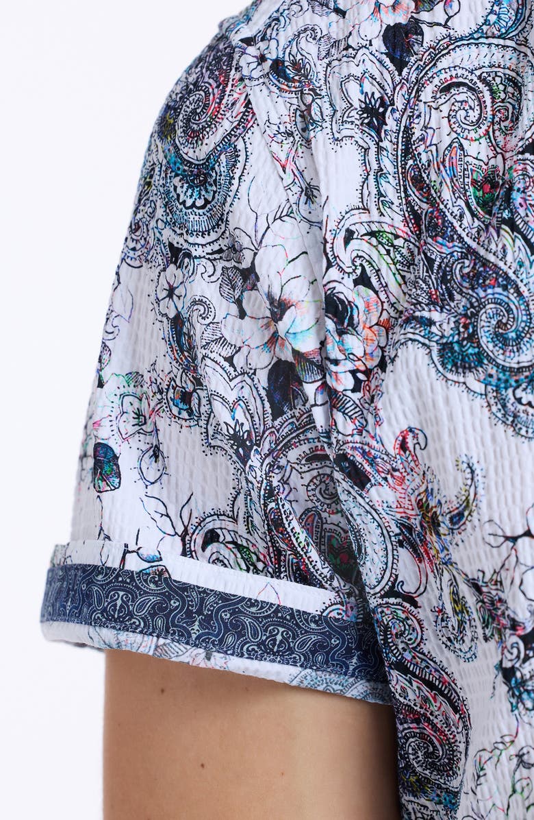 Robert Graham Pickwick Short Sleeve Button-Up Shirt, Alternate, color, 