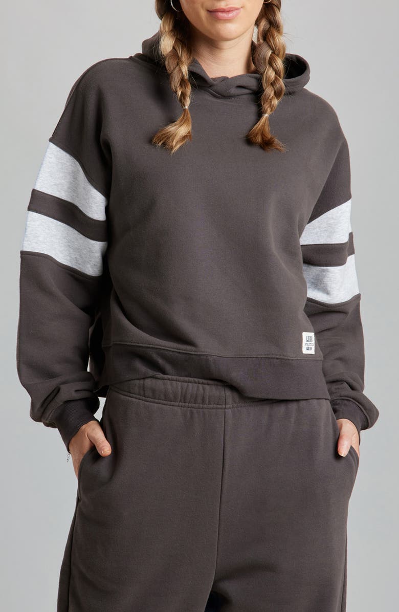 UNIONBAY Heath Stripe Hoodie, Main, color, Dark Galaxy Grey