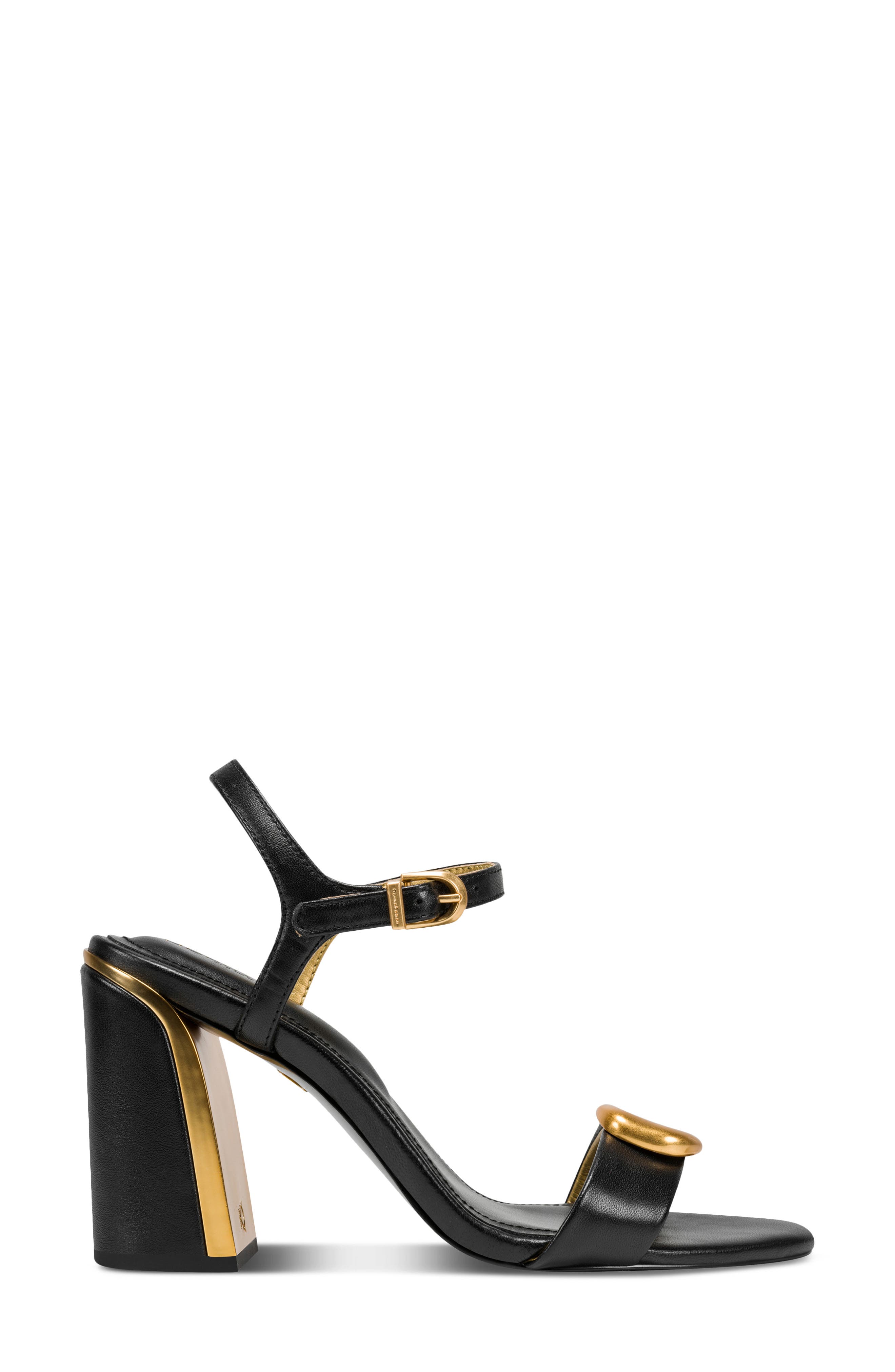 DKNY Seraphina Ankle Strap Sandal, Alternate, color, Black