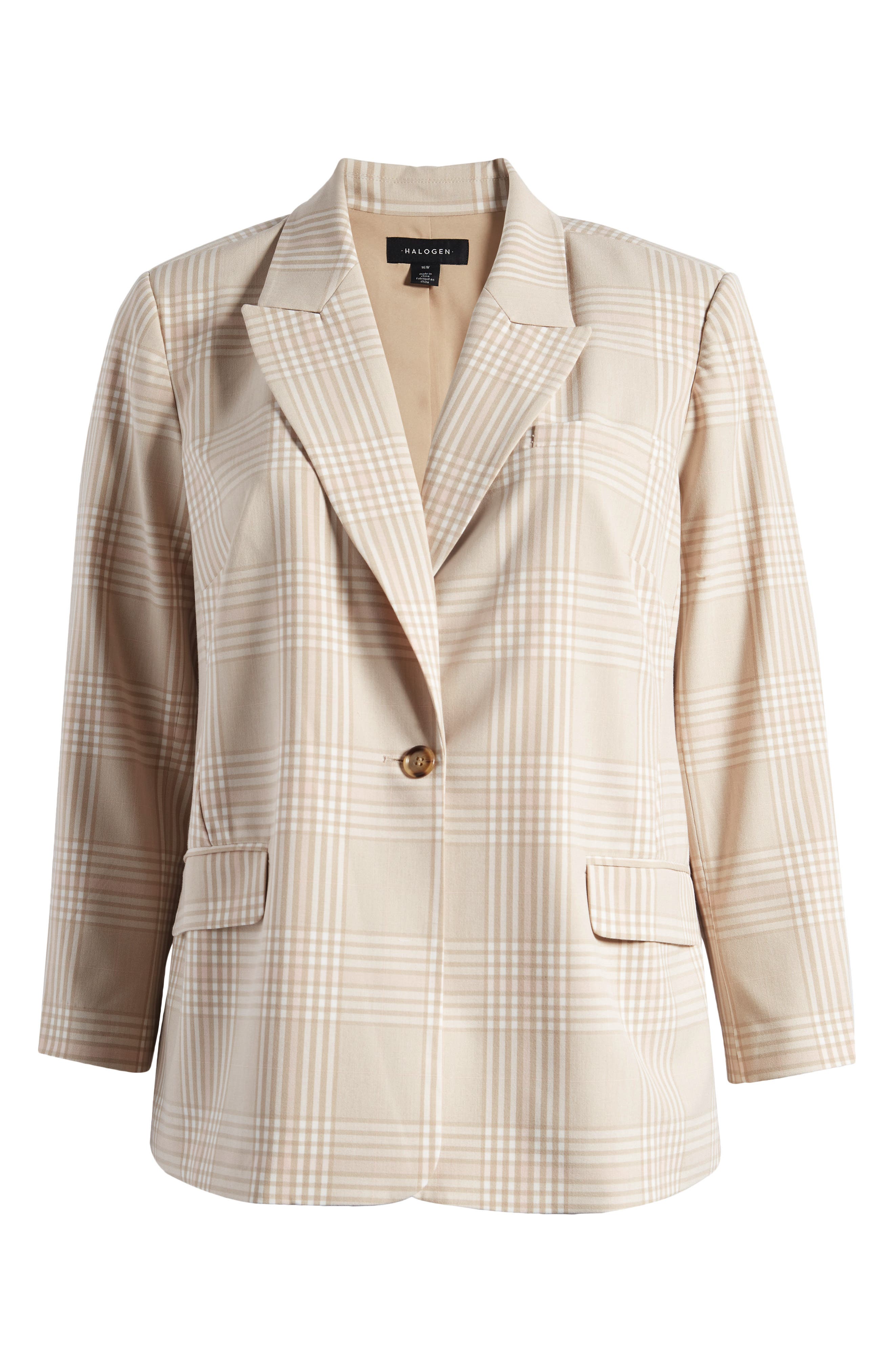 Blazer Halogen Pink - Taille S - Coton à Carreaux - Occasion Très Bon état